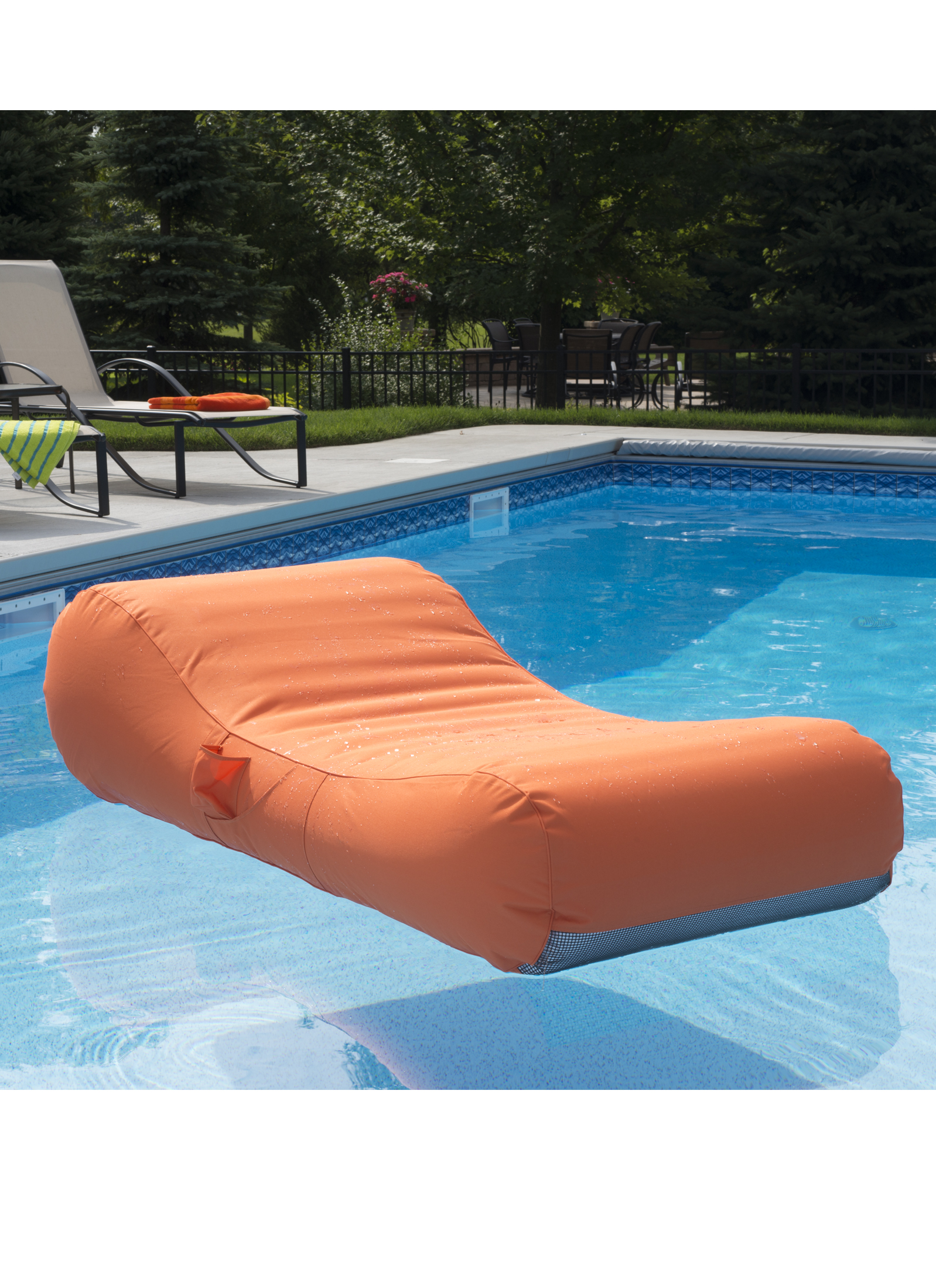 Capri Inflatable Lounger Orange - TOYS & GAMES